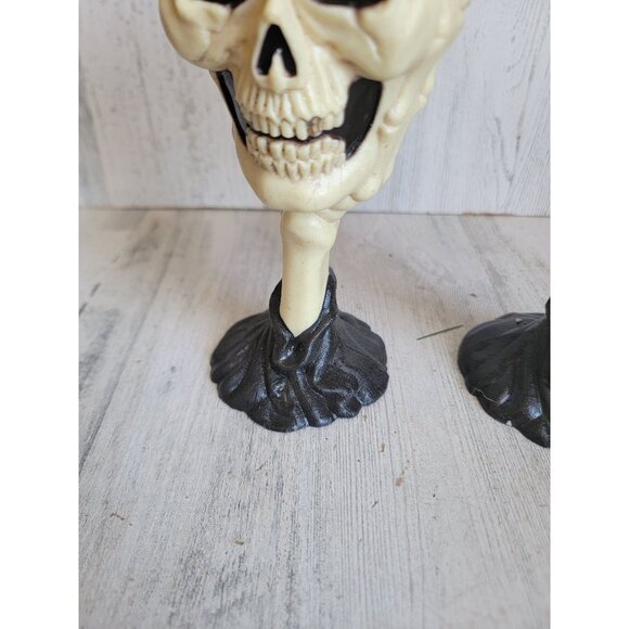 Vintage goblet skeleton skull plastic cup skull Halloween set party - Picture 2 of 10